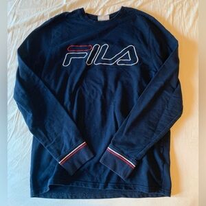 Fila Blue Crewneck Sweater with Logo